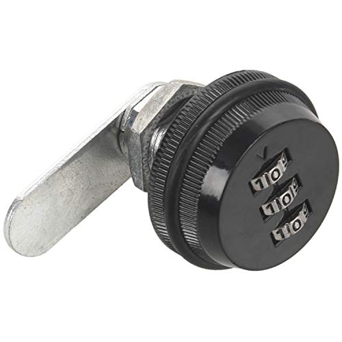 Cerradura de combinacion de codigo - SODIAL(R) Cerradura de combinacion de codigo de aleacion sin llave de caja de correo del poste y de armario RV 3 Dial negro Cerradura de combinacion de codigo - SODIAL(R) Cerradura de combinacion de codigo de aleacion sin llave de caja de correo del poste y de armario RV 3 Dial negro