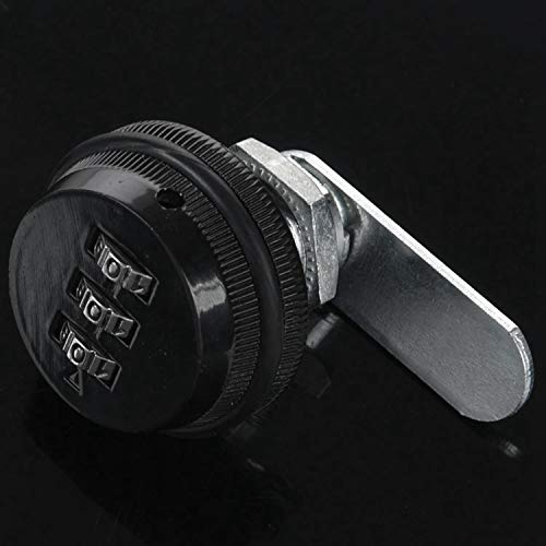 Cerradura de combinacion de codigo - SODIAL(R) Cerradura de combinacion de codigo de aleacion sin llave de caja de correo del poste y de armario RV 3 Dial negro Cerradura de combinacion de codigo - SODIAL(R) Cerradura de combinacion de codigo de aleacion sin llave de caja de correo del poste y de armario RV 3 Dial negro