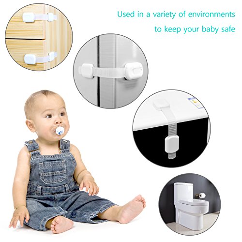 Cerraduras de Seguridad para Niños, Yosemy Bloqueo de Seguridad, Cierres para Armarios, WC, Cocinas, Puertas y Ventanas, Nevera, Extra Fuerte 3 M Adhesivo, 8 Pieza, Blanco Cerraduras de Seguridad para Niños, Yosemy Bloqueo de Seguridad, Cierres para Armarios, WC, Cocinas, Puertas y Ventanas, Nevera, Extra Fuerte 3 M Adhesivo, 8 Pieza, Blanco