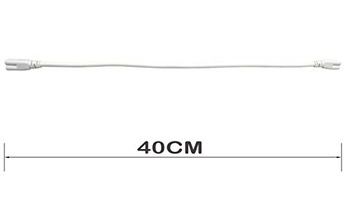 CERRXIAN T5 T8 - Cable de conexión para lámpara LED, luces de techo, luz de día, cable de tubo integrado, cable enlazable para tubo LED, soporte de lámpara con cables (2 unidades) (40 cm) CERRXIAN T5 T8 - Cable de conexión para lámpara LED, luces de techo, luz de día, cable de tubo integrado, cable enlazable para tubo LED, soporte de lámpara con cables (2 unidades) (40 cm)