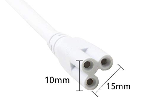 CERRXIAN T5 T8 - Cable de conexión para lámpara LED, luces de techo, luz de día, cable de tubo integrado, cable enlazable para tubo LED, soporte de lámpara con cables (2 unidades) (40 cm)