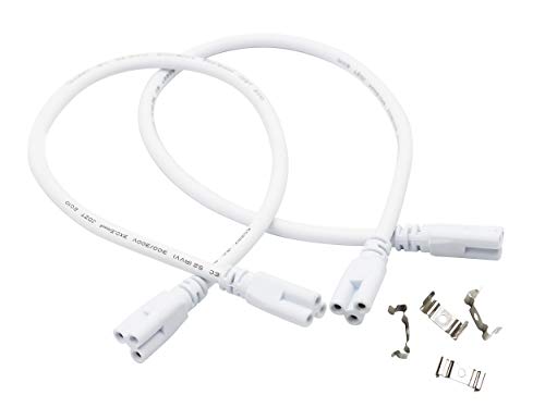 CERRXIAN T5 T8 - Cable de conexión para lámpara LED, luces de techo, luz de día, cable de tubo integrado, cable enlazable para tubo LED, soporte de lámpara con cables (2 unidades) (40 cm)