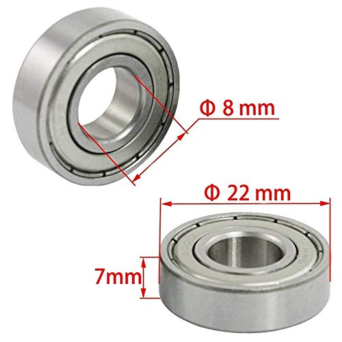 CESHMD Llave en T para monopatín, con llave Allen, rodamientos de bolas de 608 zz, 4 piezas + tornillos de monopatín, 8 piezas, llaves hexagonales, herramienta para monopatín, monopatín, longboard