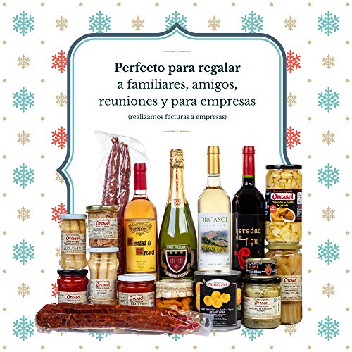 Cesta Navidad de regalo Lote Riojano gourmet / Cestas de Navidad para regalar / Lotes originales de La Rioja de productos gourmet vino tinto Rioja verdejo conservas cava embutidos