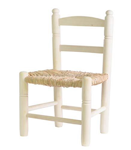 Cesteria Aparici Silla Infantil Acabado Madera Natural. Asiento de 30x30 cm y 24cm de Alto. Respaldo de 50cm. Cesteria Aparici Silla Infantil Acabado Madera Natural. Asiento de 30x30 cm y 24cm de Alto. Respaldo de 50cm.