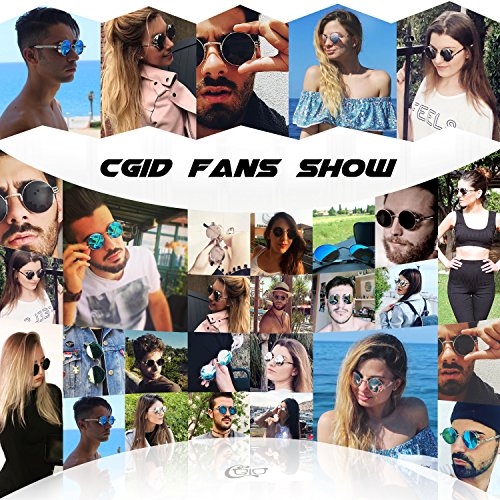 CGID E72 Steampunk estilo retro inspirado círculo metálico redondo gafas de sol polarizadas para hombres CGID E72 Steampunk estilo retro inspirado círculo metálico redondo gafas de sol polarizadas para hombres