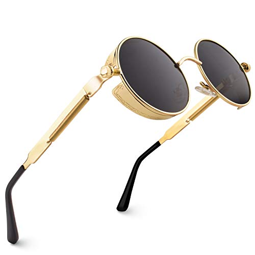 CGID E72 Steampunk estilo retro inspirado círculo metálico redondo gafas de sol polarizadas para hombres CGID E72 Steampunk estilo retro inspirado círculo metálico redondo gafas de sol polarizadas para hombres