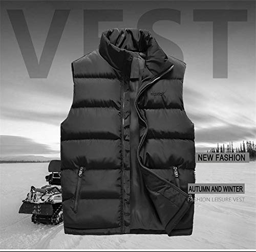 Chaleco De Plumón Hombre,Winter Body Warmer Down Jacket Chaleco Sin Mangas Informal Verde Militar Moda Acolchada Outwear Puffer Gilet Chaleco De Talla Grande Para Deportes Al Aire Libre Running Wal