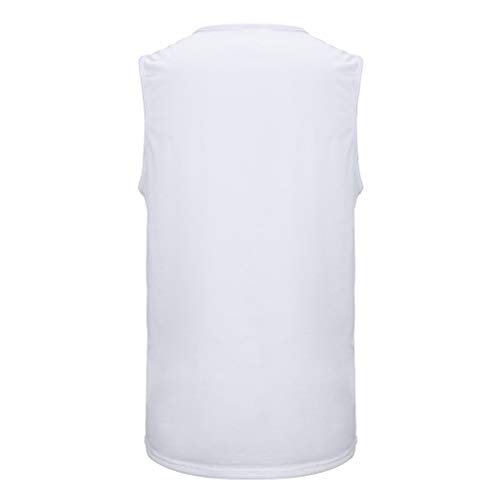Chaleco de Verano para Hombre Camiseta sin Mangas Deportivos Casuales Camisetas de Tirantes Moda Estampado con Calaveras Suelto Casuales Deportivos Tank Tops MMUJERY