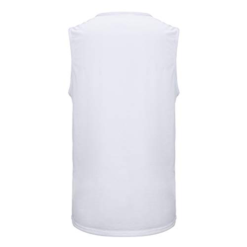 Chaleco de Verano para Hombre Camiseta sin Mangas Deportivos Casuales Camisetas de Tirantes Moda Estampado con Calaveras Suelto Casuales Deportivos Tank Tops MMUJERY