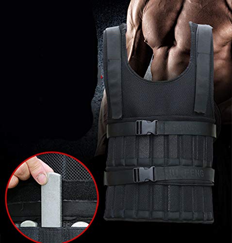 Chalecos de Peso Comodidad Chaleco de Entrenamiento Ajustable Transpirable Accesorios de Fitness Weight Vest Lastrado para Correr Bajar de Gimnasio Ejercicios de Fuerza,40kg