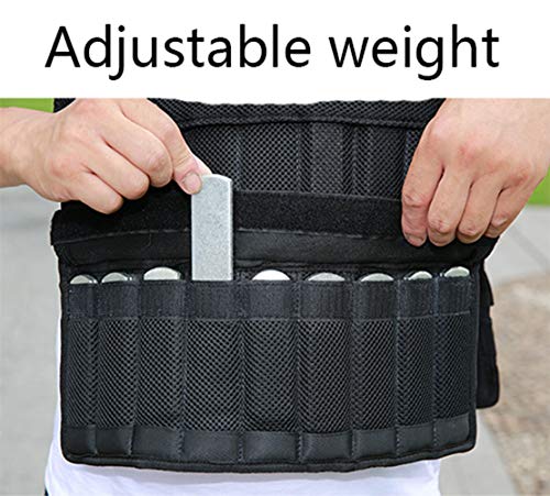 Chalecos de Peso Comodidad Chaleco de Entrenamiento Ajustable Transpirable Accesorios de Fitness Weight Vest Lastrado para Correr Bajar de Gimnasio Ejercicios de Fuerza,40kg