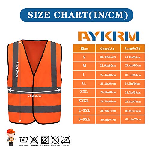 Chalecos de seguridad Alta Visibilidad (XXL, Naranja)