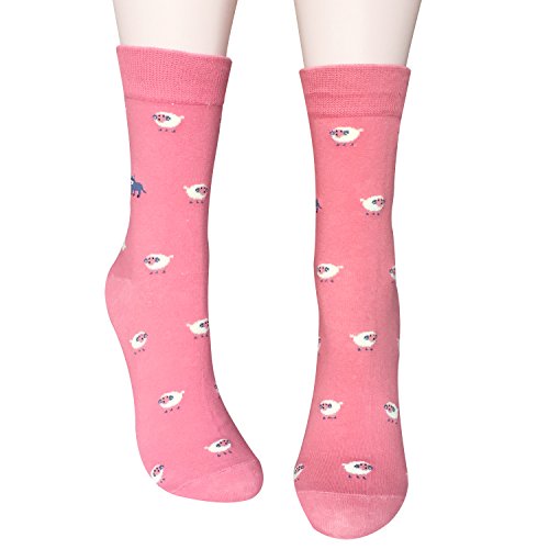 Chalier Pack de 5 Calcetines Mujer Divertidos Originales Animales Lindos Estampados Ocasionales de Algodón para Niña y Mujer Chalier Pack de 5 Calcetines Mujer Divertidos Originales Animales Lindos Estampados Ocasionales de Algodón para Niña y Mujer