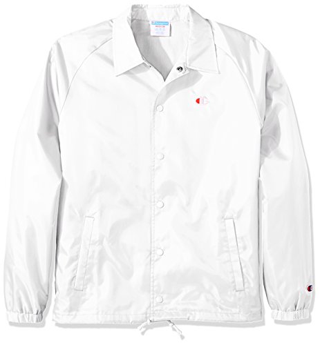 Champion Coaches Jacket West Breaker Edition chaqueta de chándal, blanco, XL para Hombre