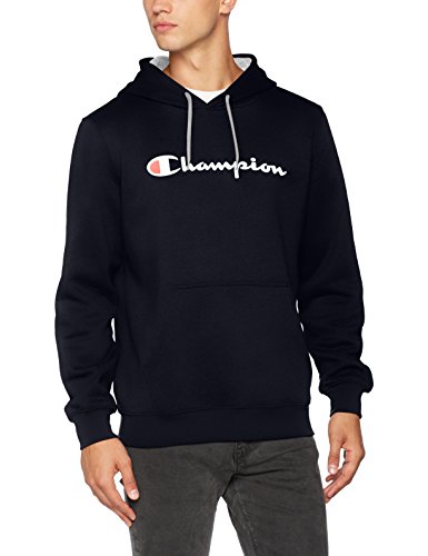 Champion Hombre - Sudadera con Capucha Classic Logo - Azul, S Champion Hombre - Sudadera con Capucha Classic Logo - Azul, S