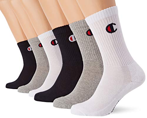 Champion LEGACY CREW SOCKS X6 Calcetines de Deporte, Multicolor (BLUE MARINE/BLANC/GRIS 97Y), 43-46 (Pack de 6) Unisex-Adulto Champion LEGACY CREW SOCKS X6 Calcetines de Deporte, Multicolor (BLUE MARINE/BLANC/GRIS 97Y), 43-46 (Pack de 6) Unisex-Adulto
