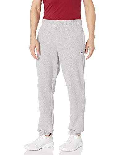 Champion Powerblend Relaxed Bottom Fleece Pant Pantalones, Gris Oxford, 27-32 para Hombre