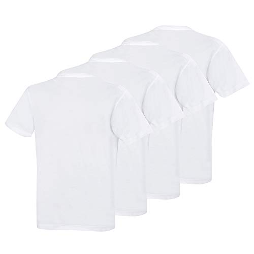 Champion T-Shirt Crew Neck X4 Pack de 4 Camisetas de Manga Corta, Blanco (Blanc 0rl), Medium para Hombre