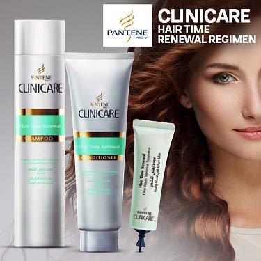 Champú Pantene Pro-V Clinicare Hair Time Renewal - Repara el daño severo del cabello acumulado con el tiempo, con 3 aminoácidos para protección contra la rotura, Renovación del tiempo del cabello