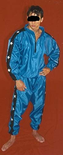 Chándal Full Contact, Kick Boxing (Chaqueta y Pantalon) Raso Azul, Talla 1.80 cm. Chándal Full Contact, Kick Boxing (Chaqueta y Pantalon) Raso Azul, Talla 1.80 cm.
