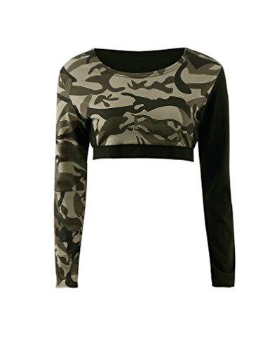 Chandal Mujer Crop Top+Leggins Deportes Dos Piezas Militar Manga Larga Cuello Redondo Mallas Yoga Running Corto Camisetas+Joggers Pantalones Conjuntos Entrenamiento Ropa Deportiva Chandal Mujer Crop Top+Leggins Deportes Dos Piezas Militar Manga Larga Cuello Redondo Mallas Yoga Running Corto Camisetas+Joggers Pantalones Conjuntos Entrenamiento Ropa Deportiva