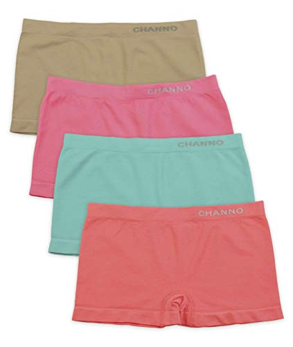 Channo Braguitas Estilo Culotte Niña Licra Lisos. Modelo Sin Costura. Elástico Suave Microfibra (Pack B, 14-16) Channo Braguitas Estilo Culotte Niña Licra Lisos. Modelo Sin Costura. Elástico Suave Microfibra (Pack B, 14-16)
