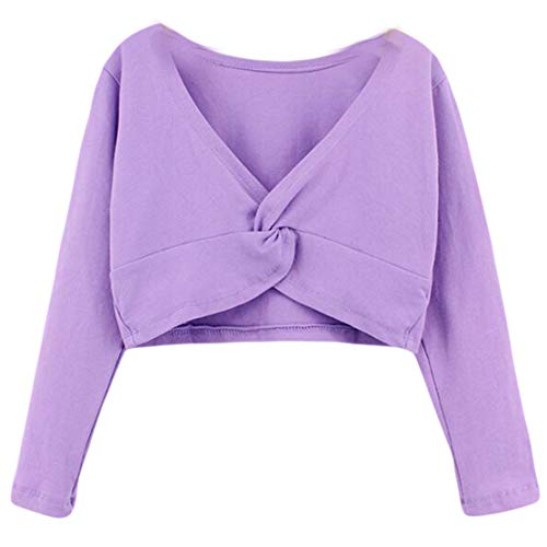 Chaqueta de Ballet Niña Top Elásico Ropa de Algodón Suave Cardigan Danza para Vestido Baile