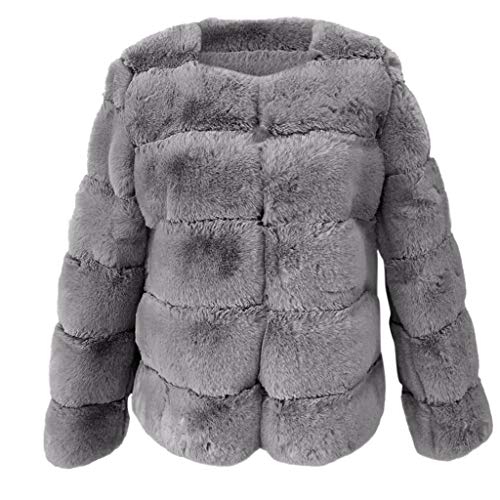 Chaqueta de forro polar de piel sintética para mujer, de moda, manga larga, para otoño e invierno, cálida y corta