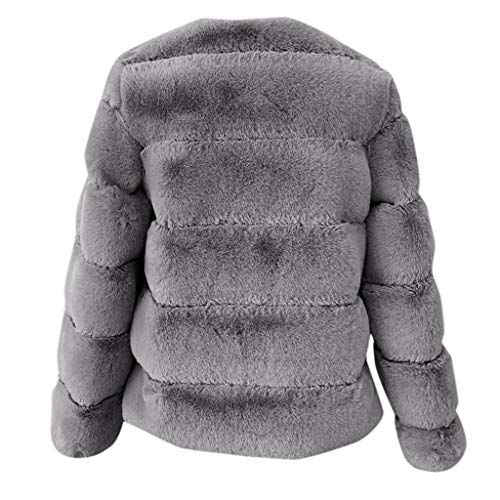 Chaqueta de forro polar de piel sintética para mujer, de moda, manga larga, para otoño e invierno, cálida y corta