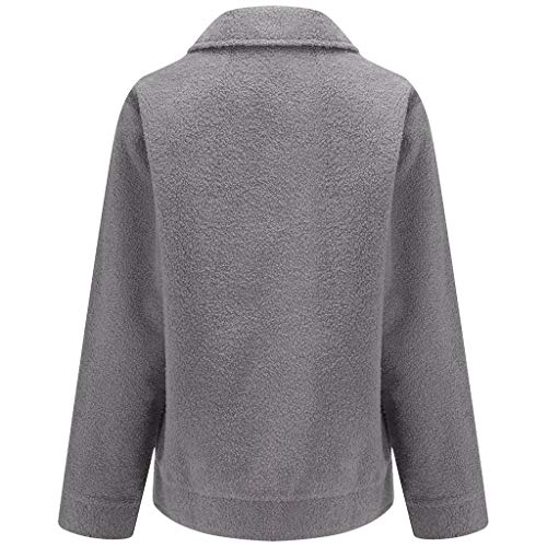 Chaqueta De Mujer OtoñO Invierno Faux Shearling Abrigo CáLido Color SóLido Manga Larga Abrigo Grueso Abrigo De Peluche Talla Grande Rompevientos Chaqueta De Bolsillo Fiesta Chaqueta Casual(Gris,M) Chaqueta De Mujer OtoñO Invierno Faux Shearling Abrigo CáLido Color SóLido Manga Larga Abrigo Grueso Abrigo De Peluche Talla Grande Rompevientos Chaqueta De Bolsillo Fiesta Chaqueta Casual(Gris,M)