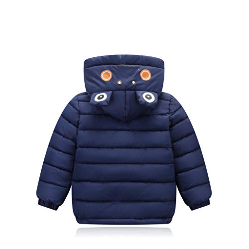 Chaqueta De PlumóN para NiñOs De 1-6 AñOs Dibujos Animados De Invierno Chaqueta con Capucha Abrigo CáLido Abrigo De AlgodóN Ropa De Esqui(Armada,Chaqueta de Plumas para niño 4-5 Years/120)