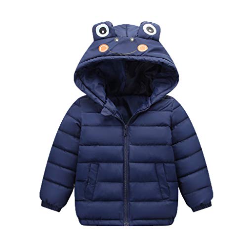 Chaqueta De PlumóN para NiñOs De 1-6 AñOs Dibujos Animados De Invierno Chaqueta con Capucha Abrigo CáLido Abrigo De AlgodóN Ropa De Esqui(Armada,Chaqueta de Plumas para niño 4-5 Years/120)