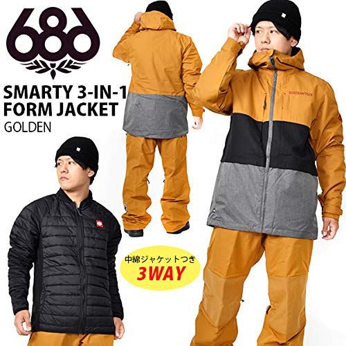 Chaqueta de snowboard para hombre 686 Smarty 3 en 1 marrón dorado S
