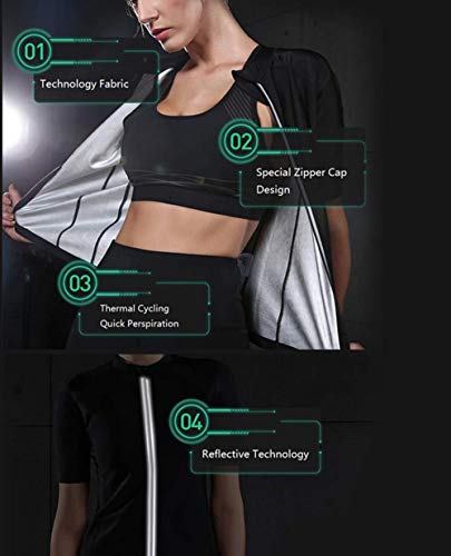 Chaqueta del Deporte del Entrenamiento del Ejercicio de la Gimnasia de la pérdida del Peso del Traje de la Sauna Que Adelgaza para Las Mujeres Chaqueta del Deporte del Entrenamiento del Ejercicio de la Gimnasia de la pérdida del Peso del Traje de la Sauna Que Adelgaza para Las Mujeres
