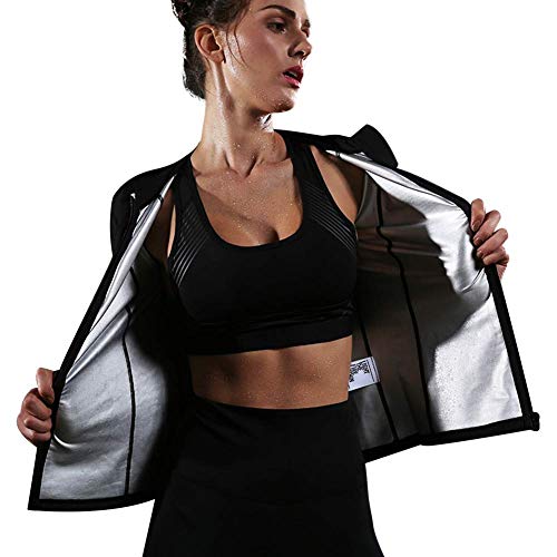 Chaqueta del Deporte del Entrenamiento del Ejercicio de la Gimnasia de la pérdida del Peso del Traje de la Sauna Que Adelgaza para Las Mujeres Chaqueta del Deporte del Entrenamiento del Ejercicio de la Gimnasia de la pérdida del Peso del Traje de la Sauna Que Adelgaza para Las Mujeres