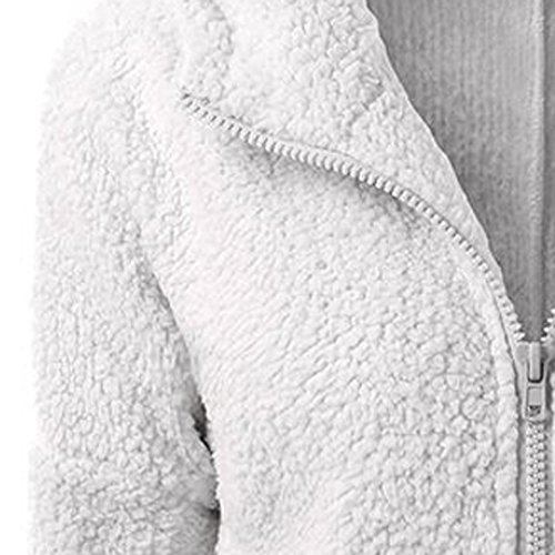 Chaqueta Mujeres de Invierno de Lana Cálida Cremallera Abrigo con Capucha Casual Suéter Abrigo de Algodón Outwear Hoodie riou Chaqueta Mujeres de Invierno de Lana Cálida Cremallera Abrigo con Capucha Casual Suéter Abrigo de Algodón Outwear Hoodie riou