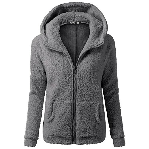 Chaqueta Mujeres de Invierno de Lana Cálida Cremallera Abrigo con Capucha Casual Suéter Abrigo de Algodón Outwear Hoodie riou Chaqueta Mujeres de Invierno de Lana Cálida Cremallera Abrigo con Capucha Casual Suéter Abrigo de Algodón Outwear Hoodie riou