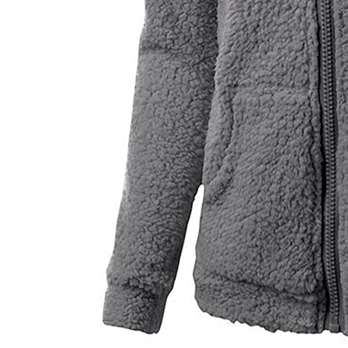 Chaqueta Mujeres de Invierno de Lana Cálida Cremallera Abrigo con Capucha Casual Suéter Abrigo de Algodón Outwear Hoodie riou Chaqueta Mujeres de Invierno de Lana Cálida Cremallera Abrigo con Capucha Casual Suéter Abrigo de Algodón Outwear Hoodie riou