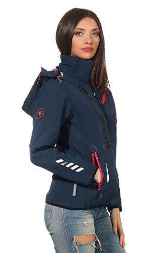 Chaqueta multifunción softshell impermeable para mujer de Geographical Norway azul marino S