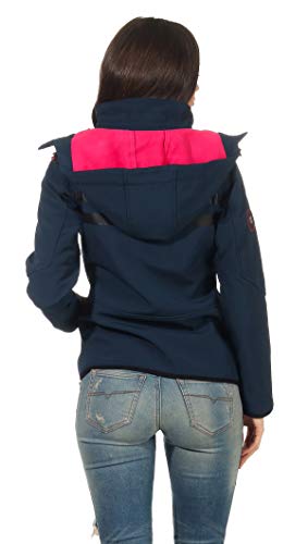 Chaqueta multifunción softshell impermeable para mujer de Geographical Norway azul marino S