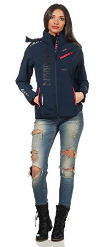 Chaqueta multifunción softshell impermeable para mujer de Geographical Norway azul marino S