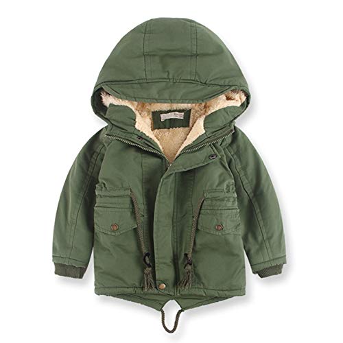 Chaqueta ultraligera, cálida y cortaviento Chaqueta de algodón con capucha con capucha con capucha for niños de invierno Capa de rompevientos y niñas Chaqueta de algodón de longitud media de longitud