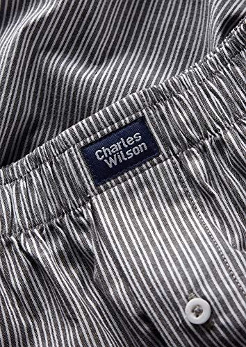 Charles Wilson Calzoncillo Tejido Bóxer de Hombre Paquete 6 Unidades (Small, Stripe and Plain 43)