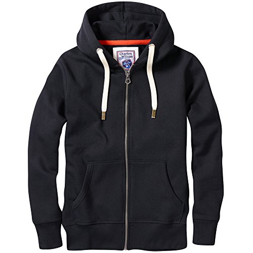 Charles Wilson Original Sudadera de Hombre Algodón Premium Capucha Cremallera (XX-Large, Black (0819)) Charles Wilson Original Sudadera de Hombre Algodón Premium Capucha Cremallera (XX-Large, Black (0819))