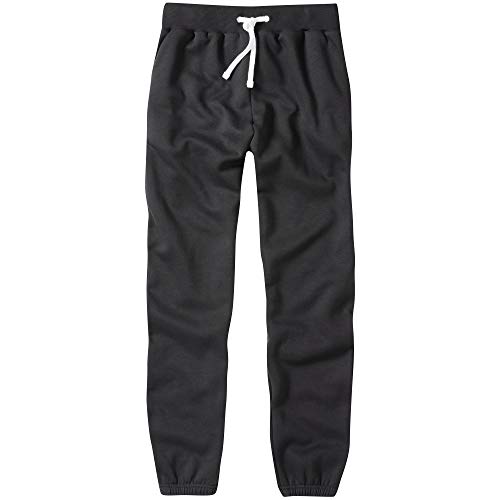 Charles Wilson Pantalón Deportivo Polar Mezcla de Algodón para Hombre (Medium, Black (0619))