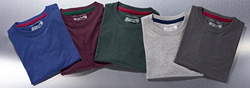 Charles Wilson Paquete 5 Camisetas Cuello Redondo Lisas (X-Large, Mixed Melange)