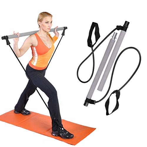 Charminer Kit de Barra de Pilates portátil con Banda de Resistencia para Yoga, Pilates, Yoga, Pilates Charminer Kit de Barra de Pilates portátil con Banda de Resistencia para Yoga, Pilates, Yoga, Pilates