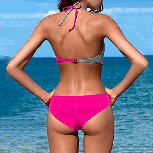 CheChury Bikinis Mujer 2020 Push Up Halter Bikini Traje de baño Acolchado Bra Tops y Braguitas Bikini Sets Talla Grande Bañador Vacaciones