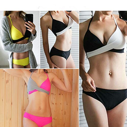 CheChury Bikinis Mujer 2020 Push Up Halter Bikini Traje de baño Acolchado Bra Tops y Braguitas Bikini Sets Talla Grande Bañador Vacaciones